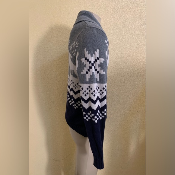 Merona Men’s Size Medium Multicolored Fair Isle Cardigan Sweater - Picture 2 of 6